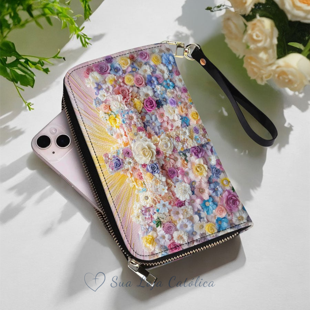 Cartera Católica Femenina – Flores de la Gracia