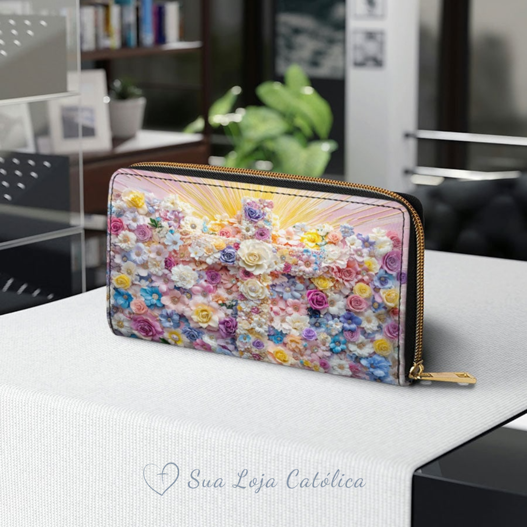 Cartera Católica Femenina – Flores de la Gracia